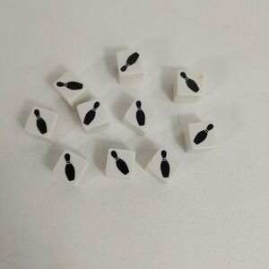 Vintage‎ 5/8"  Bowling Pin Dice Crisloid set of 10